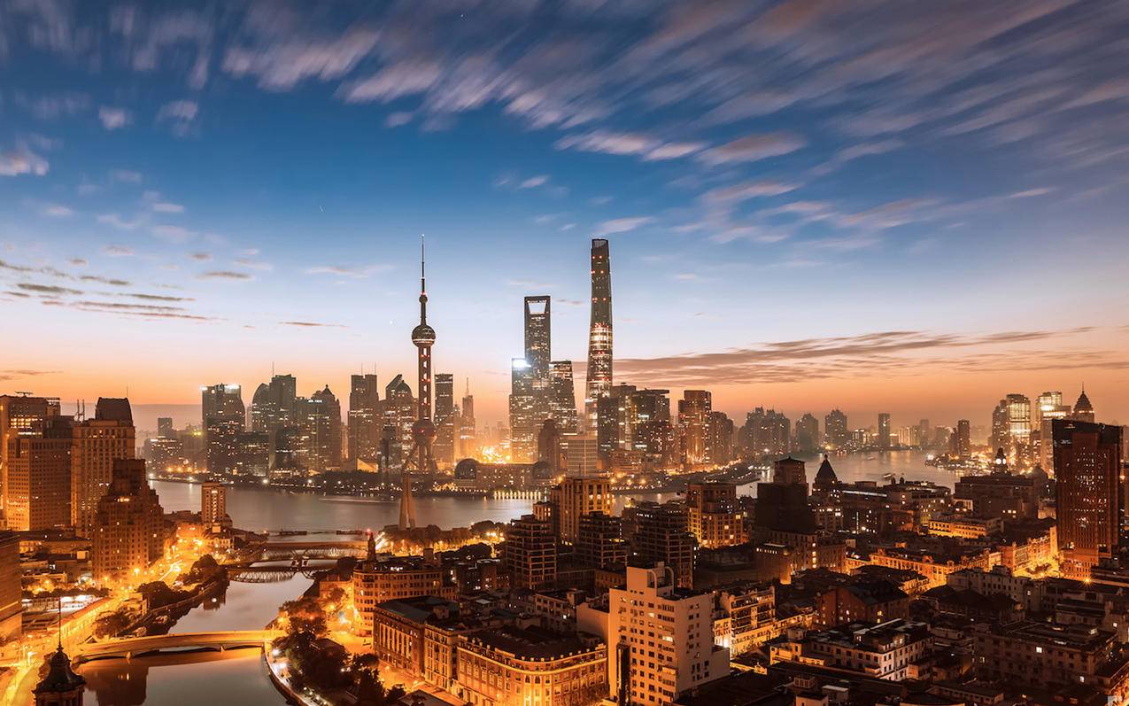 风景城市夜景上海魔都东方明珠高清壁纸